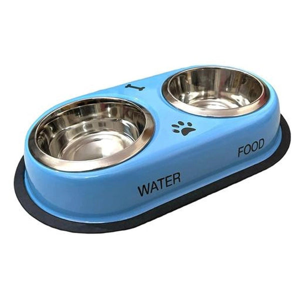 Stainless Steel 2 in 1 Feeding Bowl for Pet