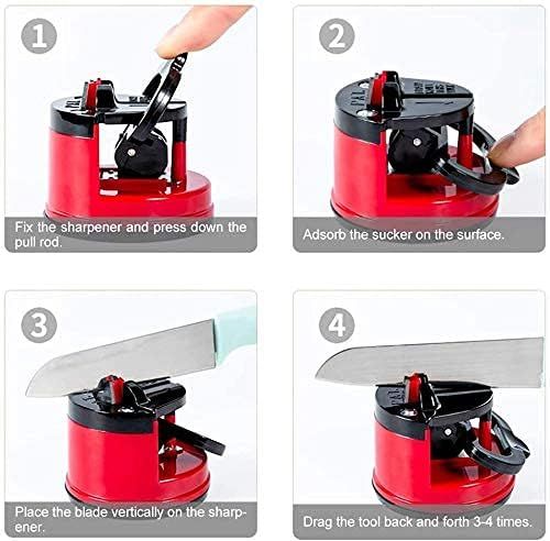 anual Kitchen Knife Sharpener for Stainless Steel Blades - Easy & Effective Sharpening Tool